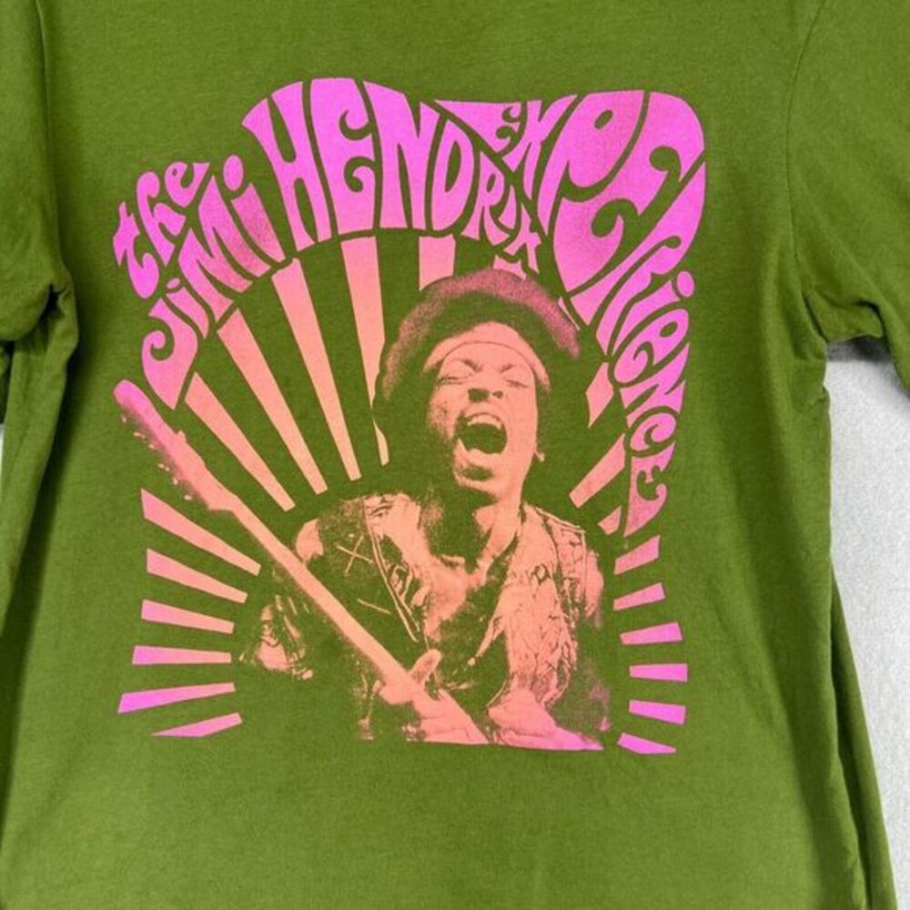 Jimi Hendrix Gap T-Shirt Mens Size XS Green Pink Graphic Psychedelic Music Tee - Picture 2 of 13